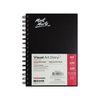 A5  Visual Art Diary Spiral 120pages  - Mont Marte