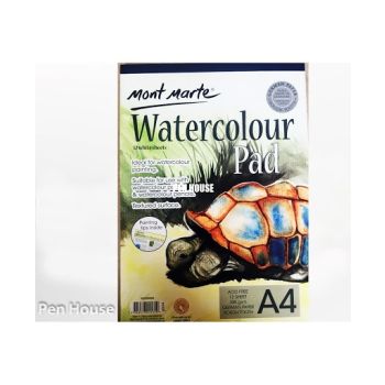 Water Color Pad A4  300gsm 12 Sheets  - Mont Marte