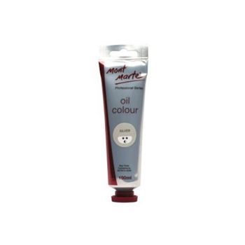 Oil Paint Silver 100ml Mont Marte