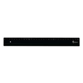 Ruler Strong Plastic 30cm Black