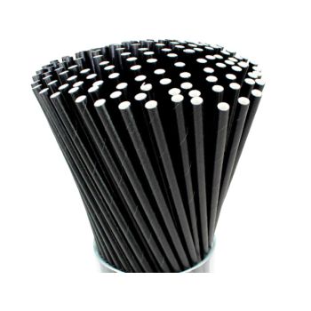 Straws Black Paper  (250pcs)