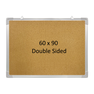Cork Board  Double Sided 60x90cm  With Aluminum Frame