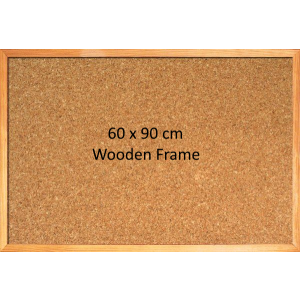 Cork Board 60x90cm  With Wooden Frame