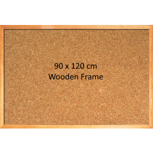 Cork Board 90x120cm  With Wooden Frame
