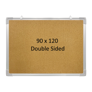 Cork Board Double Sided  90x120cm  With Aluminum Frame